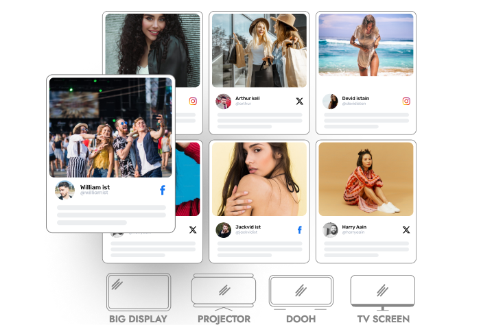 Social Walls for Event and Social Media Aggregator for Website